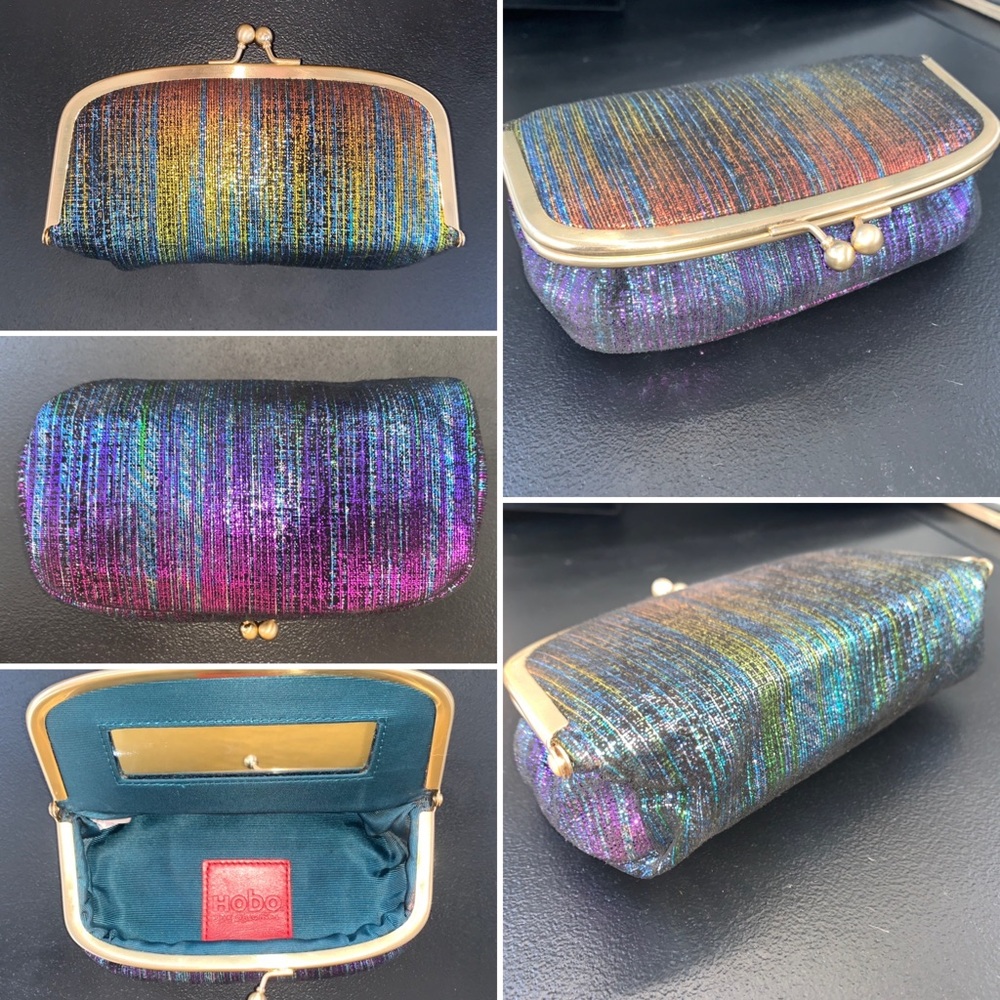 HOBO Rainbow Iridescent Pouch Bag Clutch